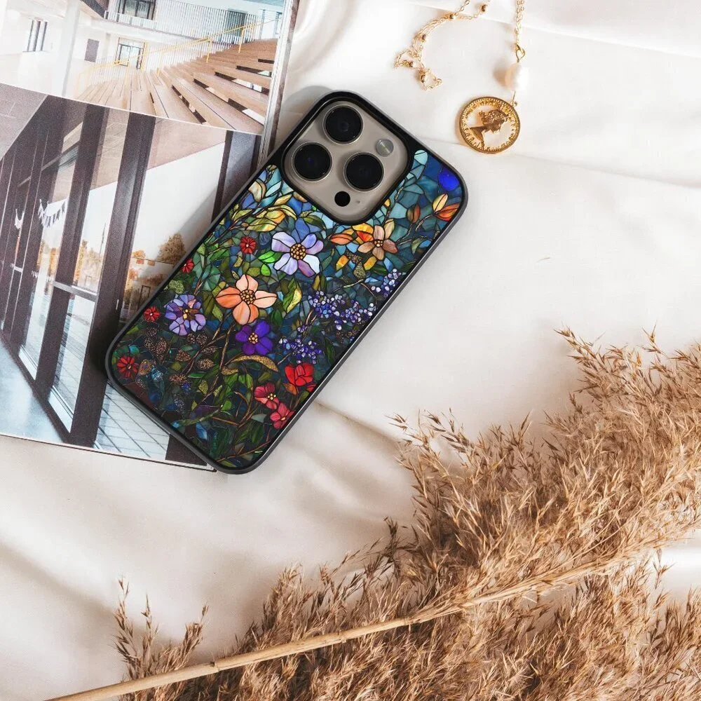Floral Phone Cover – iPhone 16, 15 Pro, 14, Galaxy S25, S24, S24 Ultra, Pixel 9